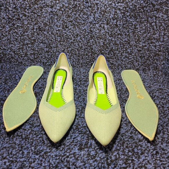 Rothys The Point Women's Size 7 US Mint Green Pointed Toe Slip on Flat Shoes - Picture 9 of 13